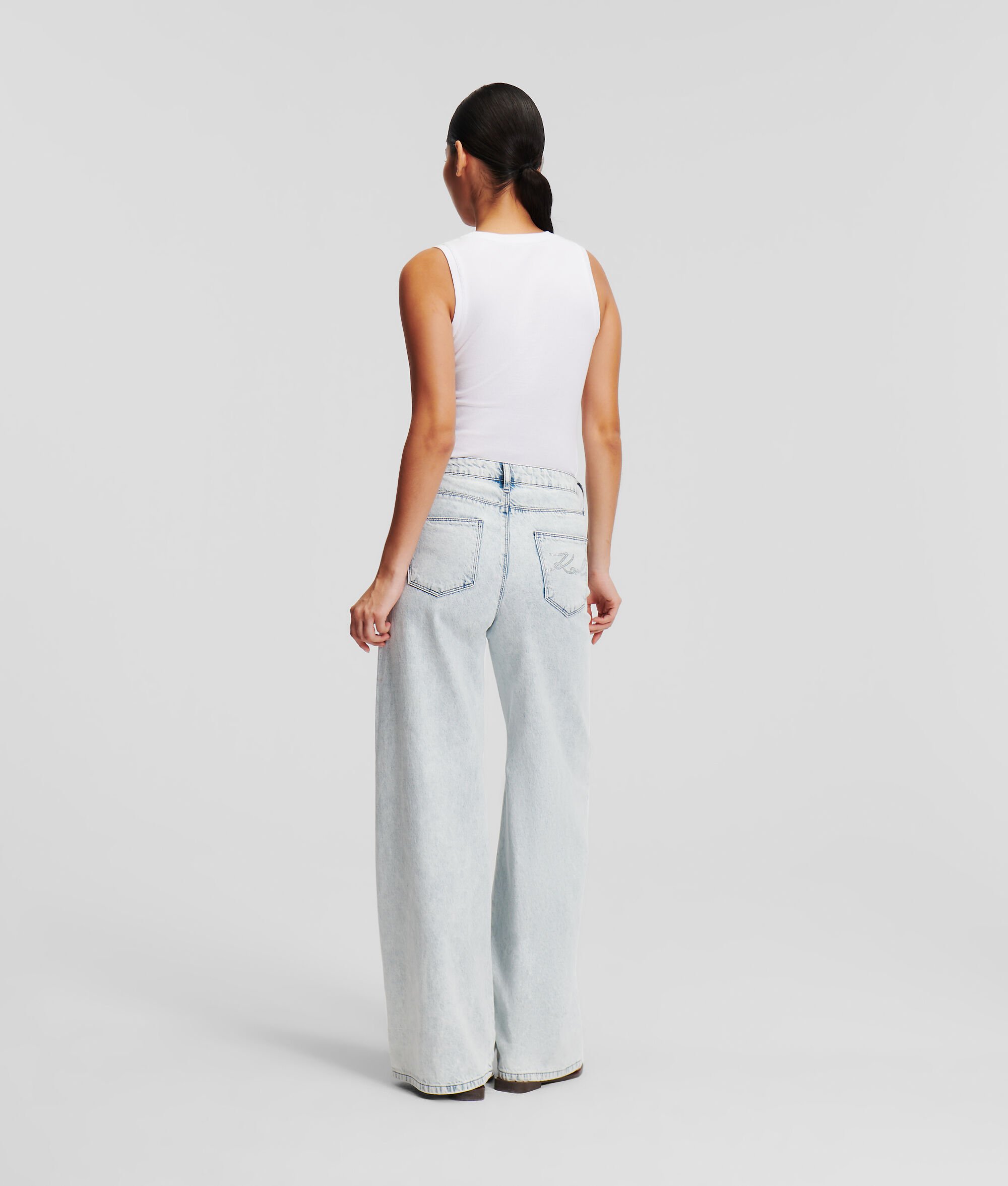 (image for) Bright Wide-Leg Mid-Rise Jeans